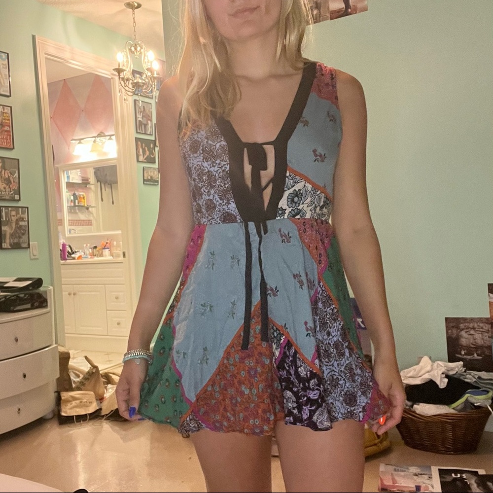 Urban Outfitters patterned romper